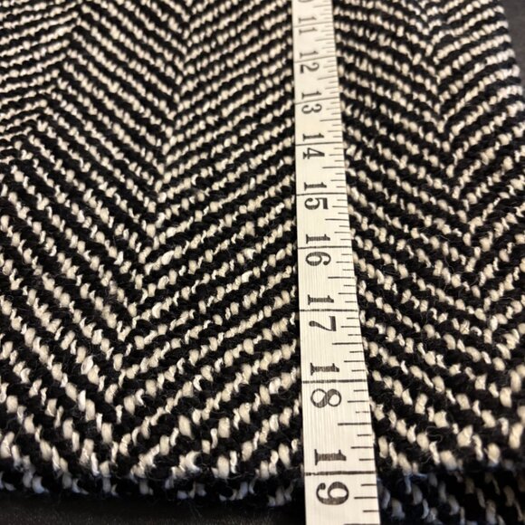 Piazza Sempione Black White Wool Blend Skirt Suit Set IT 50 / US 14 - Picture 8 of 16